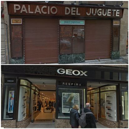 El Palacio del Juguete es va haver de traslladar. Al seu local ara hi ha una sabateria Geox.