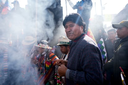 Evo Morales in Caracollo, Bolivia, in 2019.