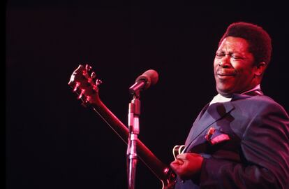 B. B. King, en un concierto en el Madison Square Garden, de Nueva York en 1969.