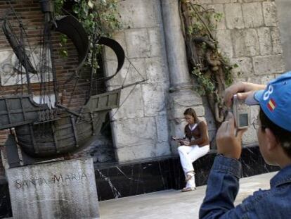 R&eacute;plica de la nao Santa Mar&iacute;a en la Casa de Col&oacute;n en Valladolid.