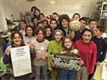 Alumnos del colegio público Ramón y Cajal de El Ejido que participan en la iniciativa