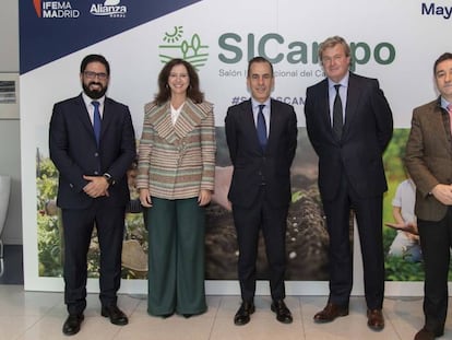 Raúl Calleja (SICampo); Arancha Priede y Juan Arrizabalaga (de Ifema Madrid); Fermín Bohórquez y José Carlos Caballero (de Alianza Rural).