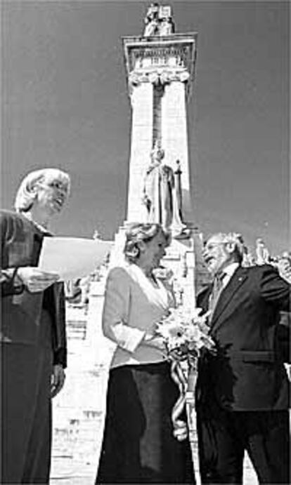 Esperanza Aguirre, durante el acto celebrado ayer en Cádiz