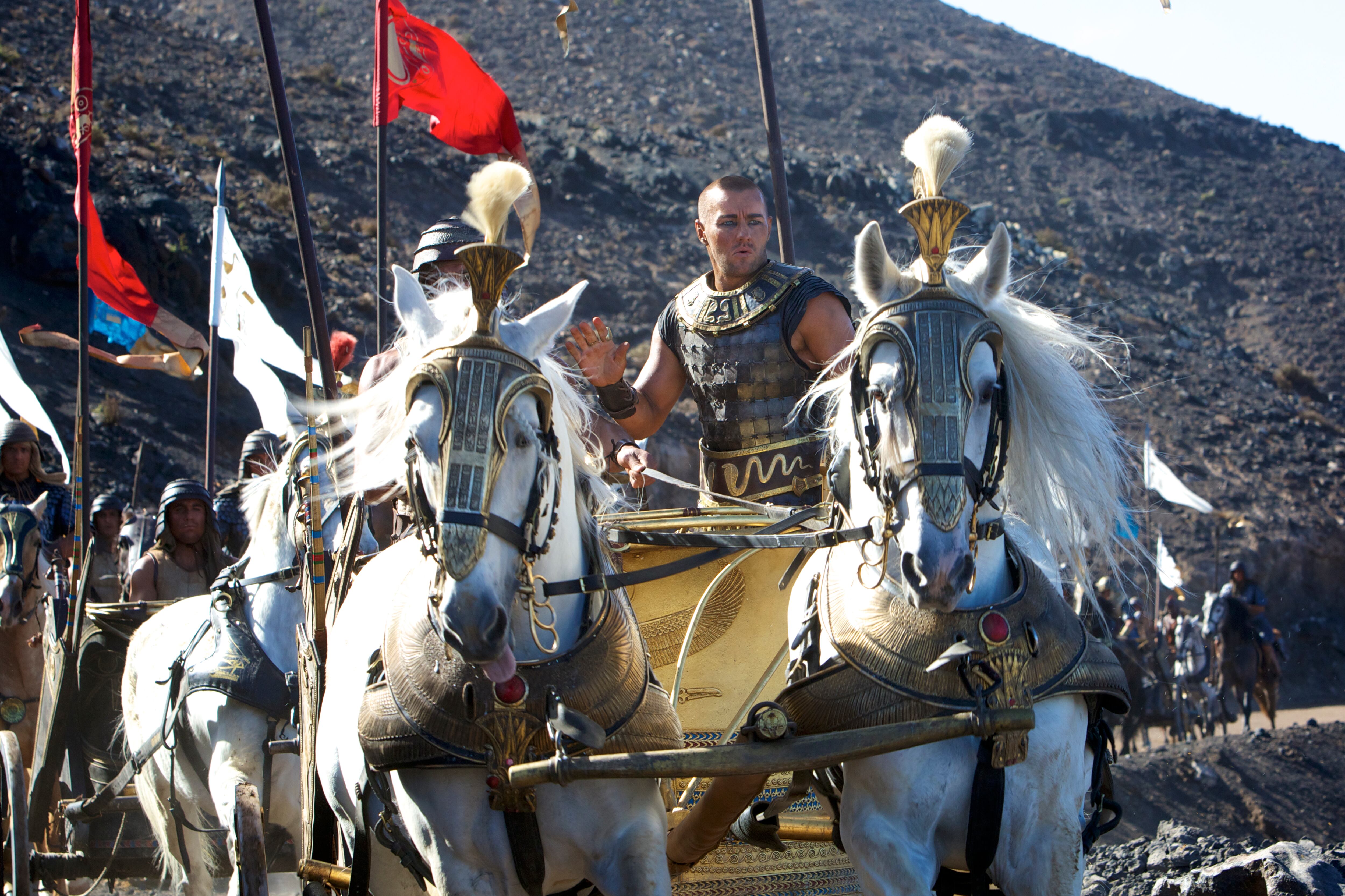 Ramsés II en la batalla de Qadesh en el filme 'Dioses y reyes' de Ridley Scott