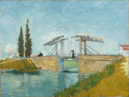 'The Draw-bridge at Arles (Pont de Langlois)', 1888, Van Gogh. Óleo sobre lienzo, 49,5 x 64,5 cm. Inv. WRM 1197. 