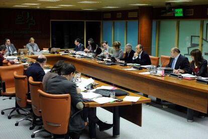 Un momento del debate en comisión de las enmiendas presupuestarias.