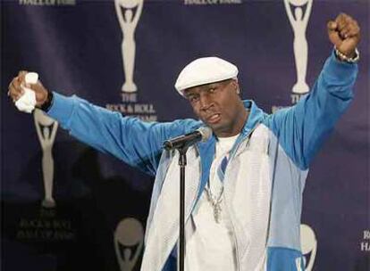 Grandmaster Flash, durante la ceremonia de entrada en el Rock and Roll Hall of Fame.