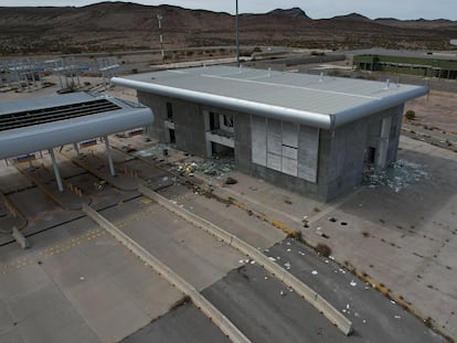 Instalaciones de una aduana abandonada en la cual se construirá una nueva estación migratoria, el 7 de marzo de 2024, en Ciudad Juárez, Chihuahua (México).