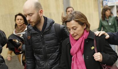 Carme Forcadell, el 23 de març, camí del Suprem.