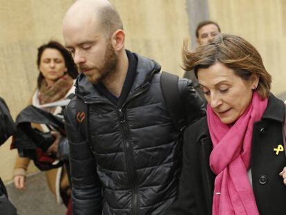 Carme Forcadell, el 23 de març, camí del Suprem.