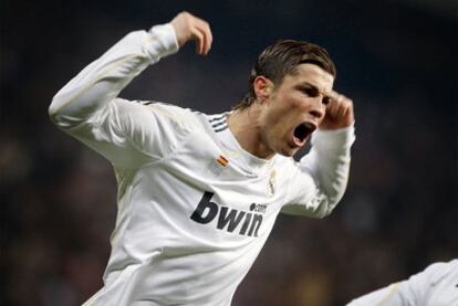 Cristiano Ronaldo celebra un gol con el Madrid.