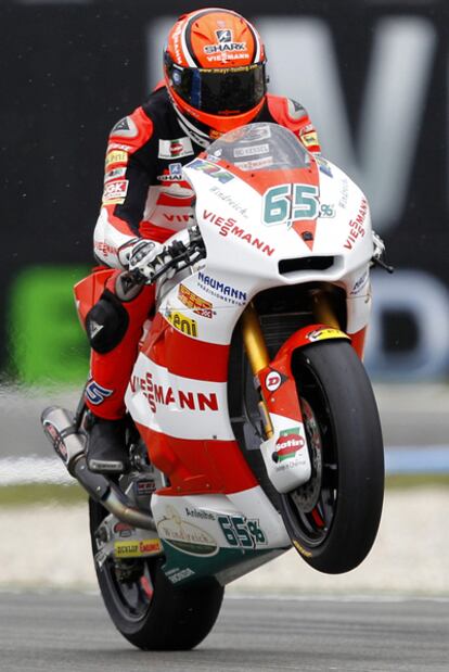 Stefan Bradl, durante la tanda de clasificación del GP de Holanda.