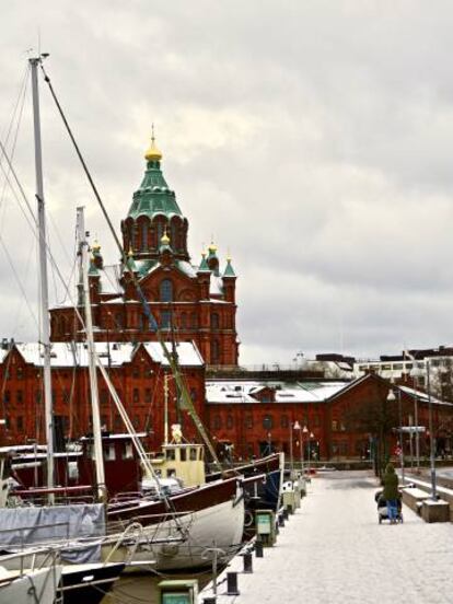 La catedral ortodoxa es el principal vestigio del dominio ruso de Helsinki.