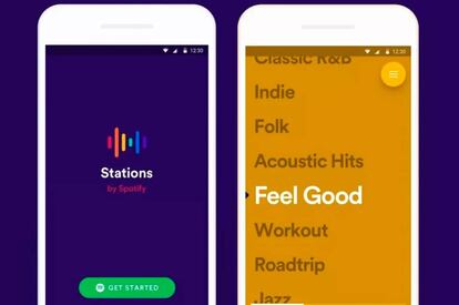 La interfaz de Spotify Stations ha sido diseñada para un acceso instantáneo a las Playlist