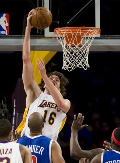 Pau Gasol, en un momento del partido ante los Kings.