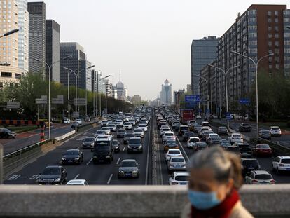 Atascos en Pekín, China, durante el mes de abril. 2020.