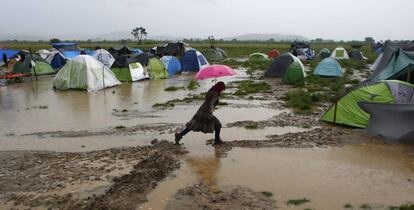 Campo de refugiados de Idomeni.