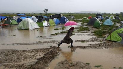 Campo de refugiados de Idomeni.