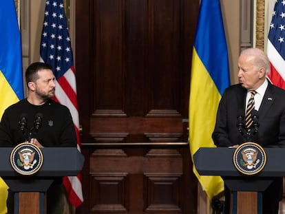 Joe Biden y Volodymyr Zelensky