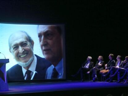 Vídeo de Josep Maria Castellet projectat durant l'acte d'homenatge.
