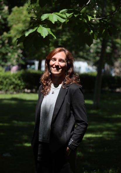 Mónica García, el viernes en El Retiro. 