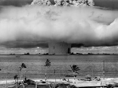 The atomic bombs tested in the middle of the 20th century mark the beginning of the Anthropocene.