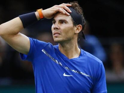 Nadal, durante el Masters 1.000 de Par&iacute;s.