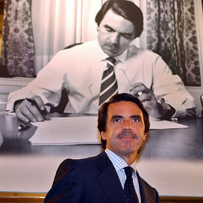 José María Aznar, en la presentación de su primer libro.