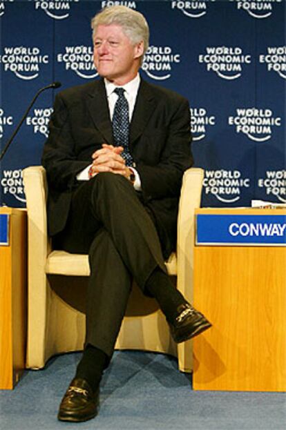 Bill Clinton, durante una sesión del Foro de Davos.