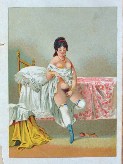 'Travesuras del amor', una de las publicaciones eróticas que aparece en el libro de Jean-Louis Guereña.