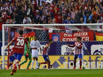 Vietto celebra el gol del empate contra el Madrid este domingo.