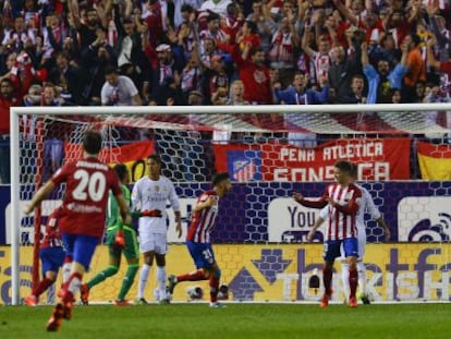 Vietto celebra el gol del empate contra el Madrid este domingo.
