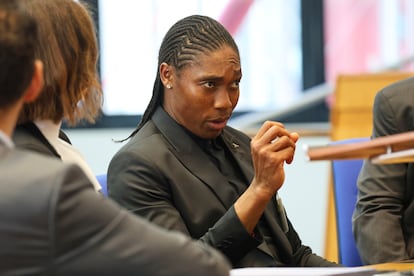 La sudafricana Caster Semenya en el Tribunal Europeo de Derechos Humanos en Estrasburgo.