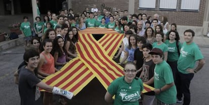 Encierro de profesores y alumnos del IES Josep Sureda i Blanes, en 2013. 