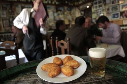 Croquetas en el restaurante Quinto Vino