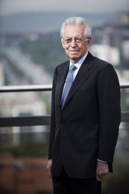 Mario Monti, exprimer ministre d'Itàlia, a Barcelona.