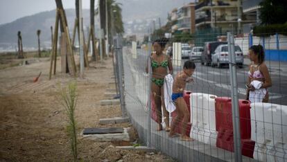 Obras del paseo marítimo de Castelldefels.