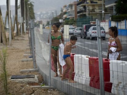 Obras del paseo marítimo de Castelldefels.