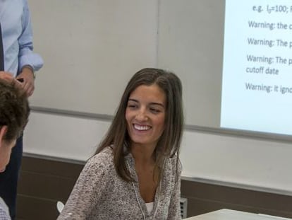 Clases 100% en ingl&eacute;s en el Colegio Universitario de Estudios Financieros (Cunef), en Madrid.