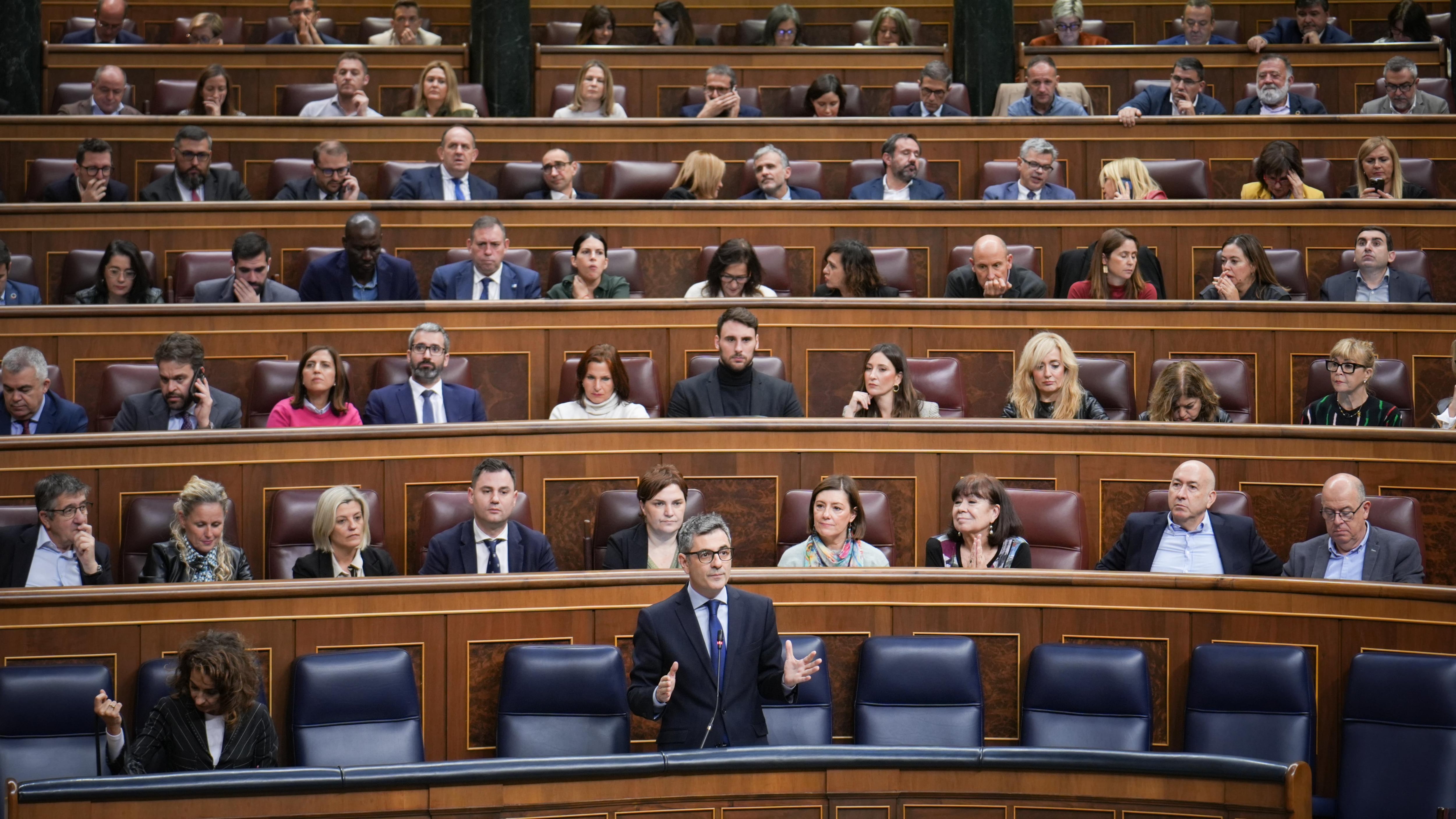 Bolaños en el pleno del Congreso de los Diputados.