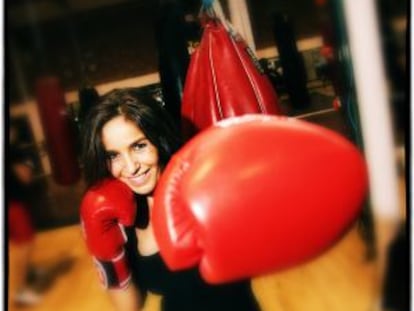 Blanca Marsillach, en el gimnasio donde practica boxeo.