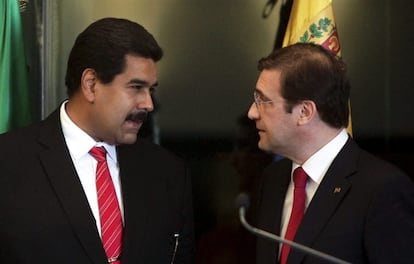 Nicol&aacute;s Maduro y Pedro Passos Coelho