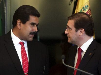 Nicol&aacute;s Maduro y Pedro Passos Coelho