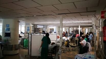 Urgencias del Hospital Gregorio Marañón durante la mañana del 5 de abril.