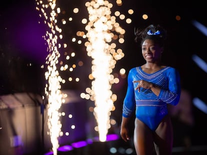 La gimnasta Simone Biles en Greenwich, el pasado 23 de marzo.