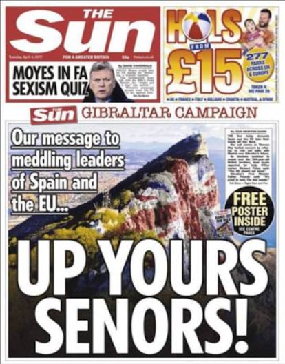 La portada del diario 'The Sun' de este martes.