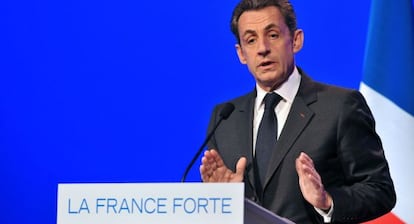 Nicolas Sarkozy, durante un acto de campaña.