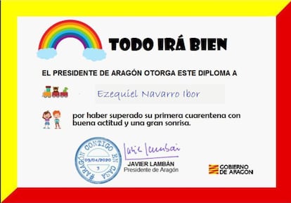 El diploma viral a los pequeños héroes del confinamiento.