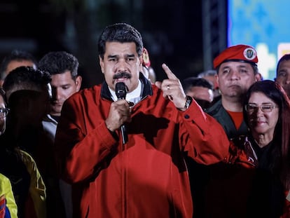 Maduro, durante la celebraci&oacute;n de los resultados electorales. 