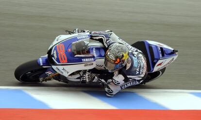 Lorenzo, durante una vuelta de clasificación.